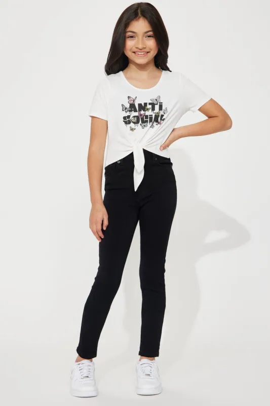 Mini Lilah Skinny Jeans - Black sold by Fashion Nova