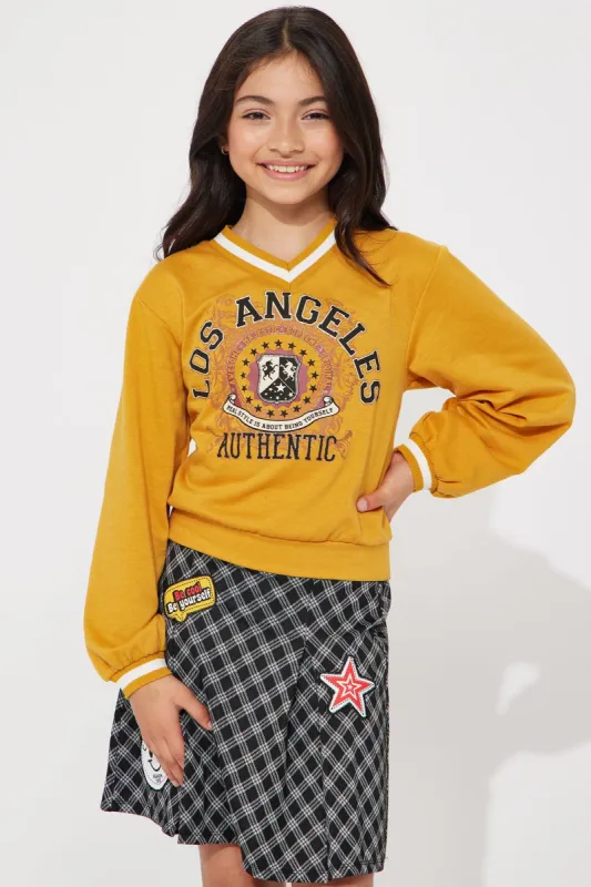 Mini Los Angeles Skirt Set - Mustard sold by Fashion Nova