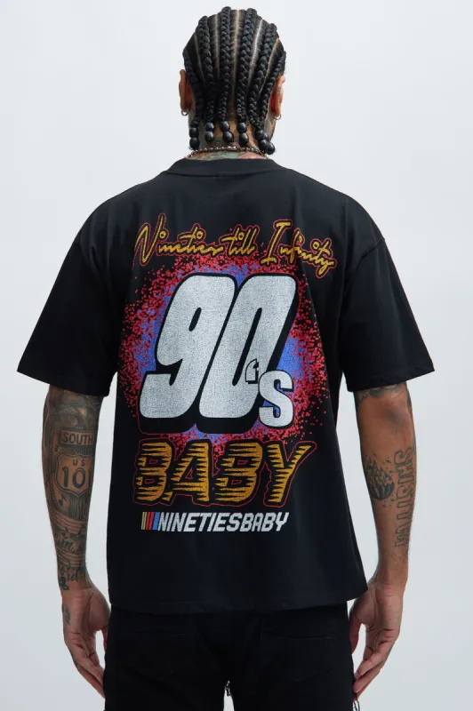 90's Till Infinity Boxy Short Sleeve Tee - Black sold by Fashion Nova