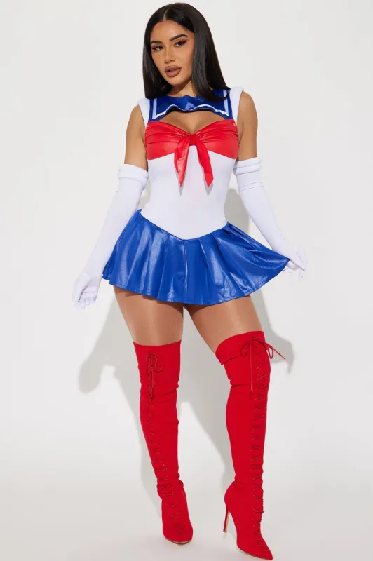 Sexy Sailor 3 Piece Costume Set - White/combo sold by Fashion Nova