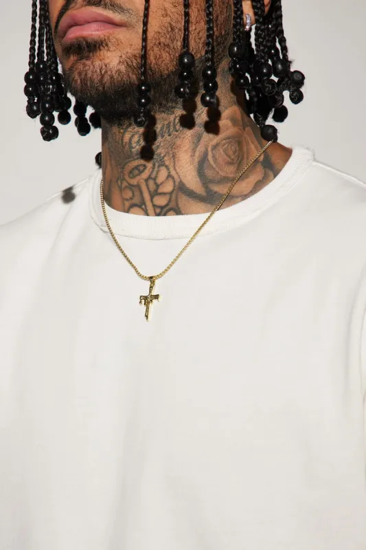 Drippin' Cross Chain Necklace - Gold sold by Fashion Nova