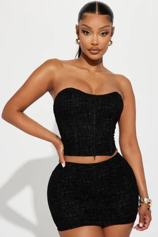 Heading To The Club Skirt Set - Black sold by Fashion Nova