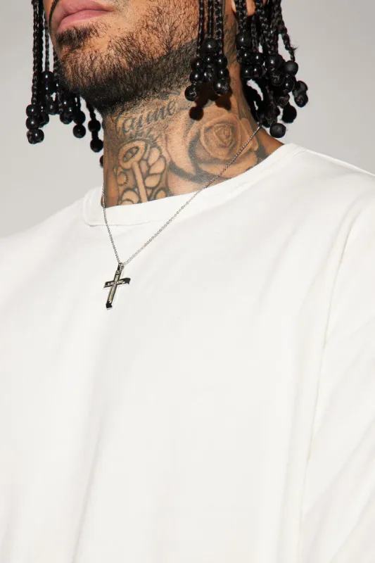 Holy Cross On Me Chain Necklace - Silver sold by Fashion Nova