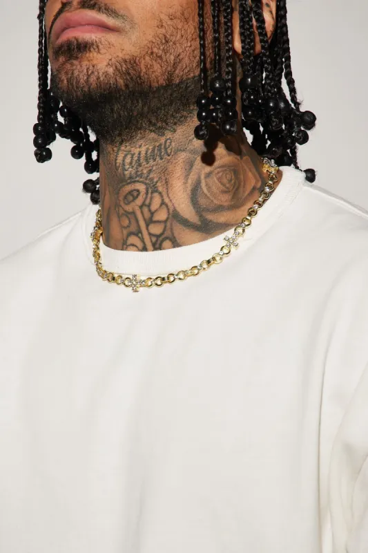 Cross Infinity Link Chain Necklace - Gold sold by Fashion Nova