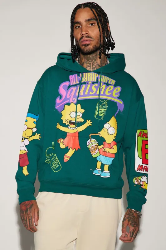 Simpsons Kwik E Mart Snacks Hoodie - Turquoise sold by Fashion Nova