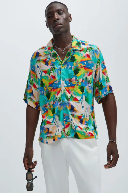 Dubois Painting Shirt - Multi Color sold by Fashion Nova