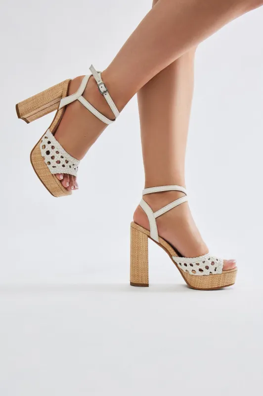 Already Taken Heels - Ivory sold by Fashion Nova