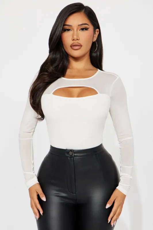 Maisey Mesh Top - Ivory sold by Fashion Nova