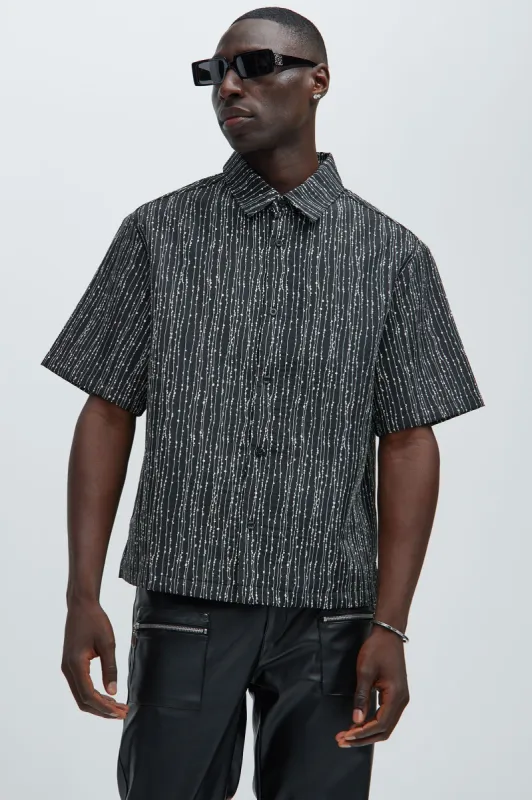 Dunlap Jacquard Shirt - Black sold by Fashion Nova