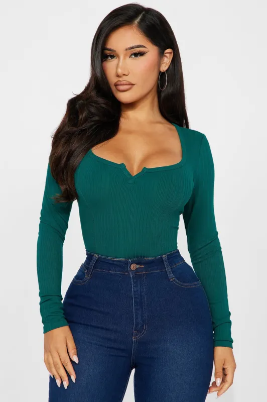 Tamara Ribbed Top - Teal sold by Fashion Nova