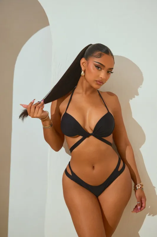Katalina Push Up 2 Piece Bikini - Black sold by Fashion Nova