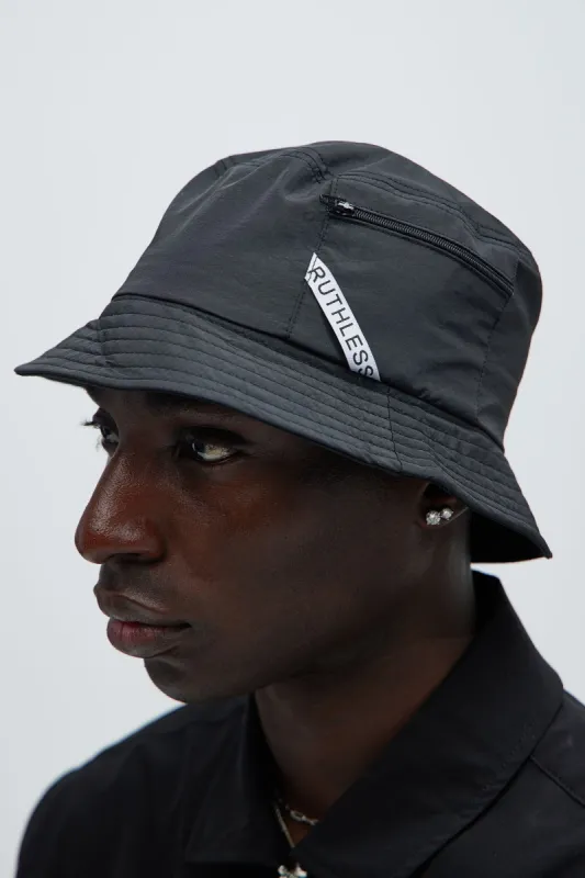 Zip It Bucket Hat - Black sold by Fashion Nova