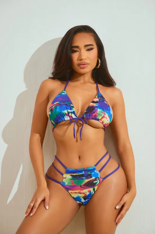 Wild Summer Fun Strappy 2 Piece Bikini - Multi Color sold by Fashion Nova