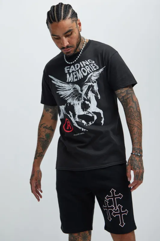 Fading Memories Short Sleeve Tee - Black sold by Fashion Nova