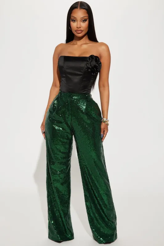 Nights Like This Sequin Trouser - Hunter sold by Fashion Nova