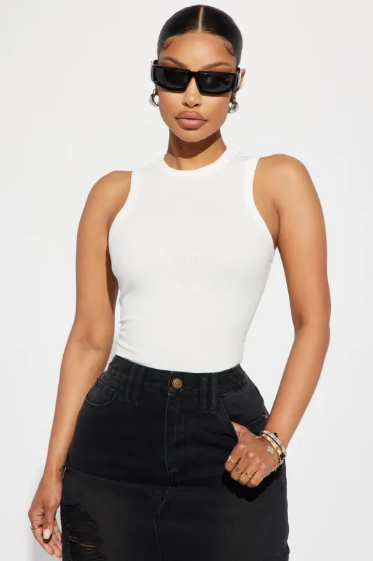 Lily Ribbed Tank - Off White sold by Fashion Nova