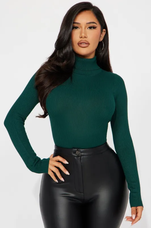 Tara Turtle Neck Sweater - Hunter sold by Fashion Nova