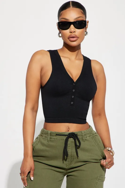All Or Nothing Seamless Top - Black sold by Fashion Nova