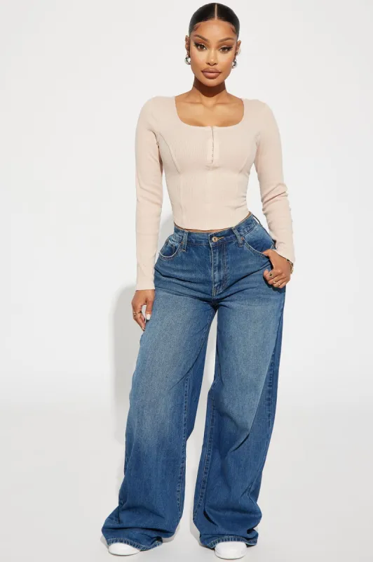 Chelsea Drop Waist Baggy Jeans - Medium Wash sold by Fashion Nova