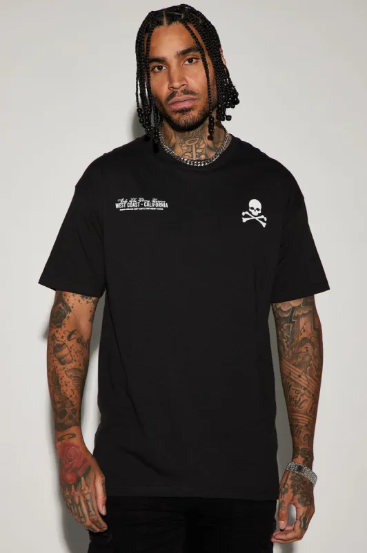 Los Angeles Est. 87 Bones Short Sleeve Tee - Black sold by Fashion Nova