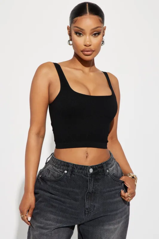 Tanya Seamless Tank Top - Black sold by Fashion Nova