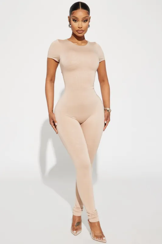 Bree Butter Snatched Jumpsuit - Cream sold by Fashion Nova