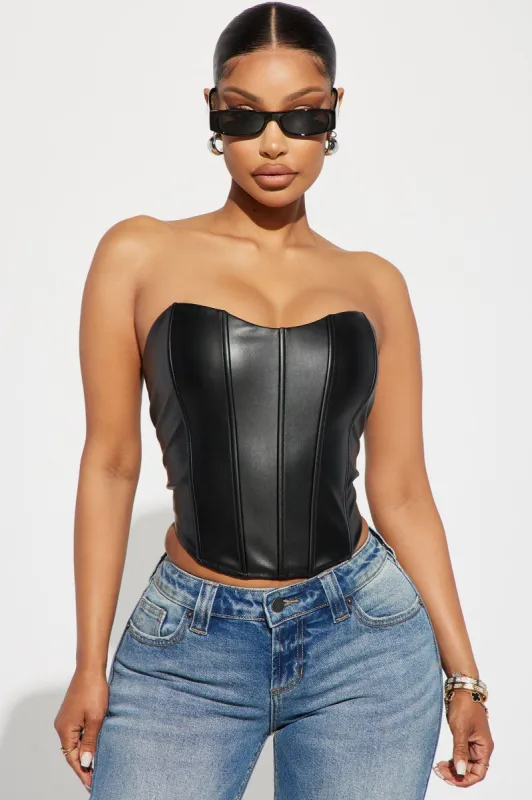 Keep On Lookin Corset - Black sold by Fashion Nova