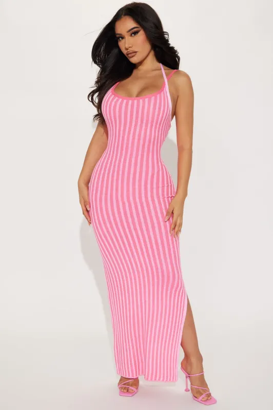 Rosana Ribbed Maxi Dress - Pink sold by Fashion Nova