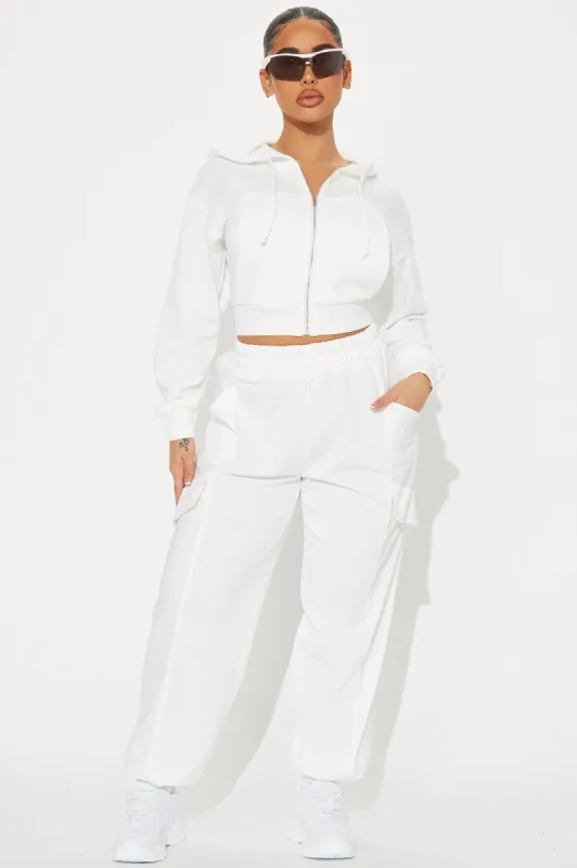Live Like Me Jogger Set - White sold by Fashion Nova