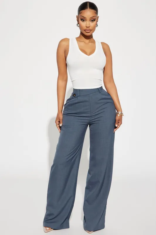 Karli Wide Leg Pant - Navy sold by Fashion Nova