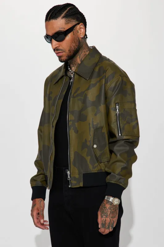 Every Step Of The Way Camo Bomber Jacket - Camouflage sold by Fashion Nova
