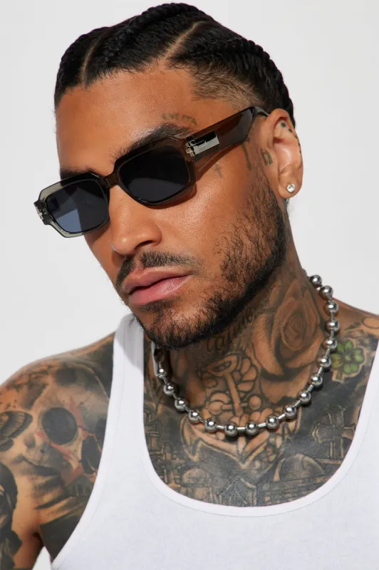 Squared Out Sunglasses - Grey/Black sold by Fashion Nova