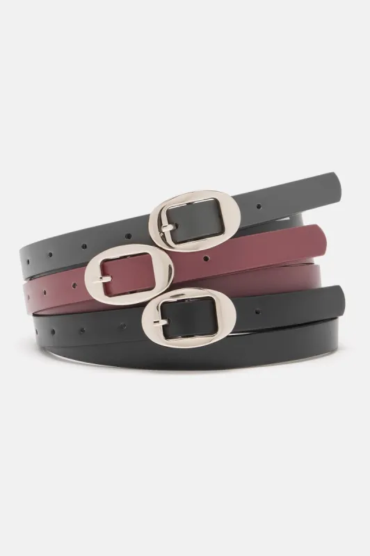 City Dinner Trio Belt Set - Black/combo sold by Fashion Nova