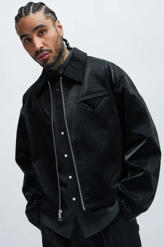 Caicos Faux Leather Jacket - Black sold by Fashion Nova