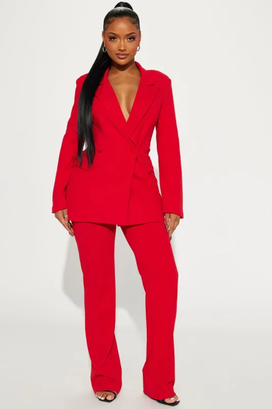 Dreamy Moments Blazer Set - Red sold by Fashion Nova