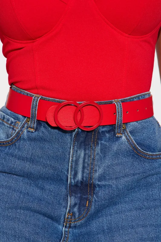 Going In Circles Belt - Red sold by Fashion Nova