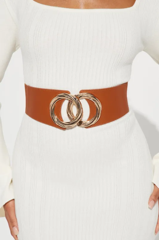 Convos And Cocktails Belt - Brown made by Fashion Nova