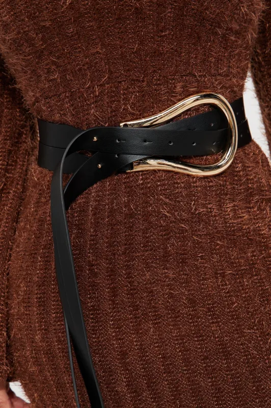 Sideways Belt - Black sold by Fashion Nova