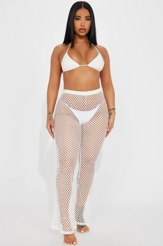 My Happy Place Cover Up Pants - Off White sold by Fashion Nova