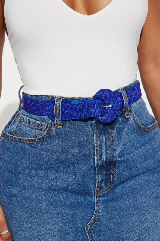 Half Moon Bling Belt - Blue sold by Fashion Nova