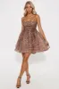 Laynie Leopard Babydoll Mini Dress - Leopard sold by Fashion Nova