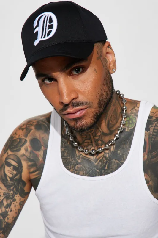 Detroit Snapback Hat - Black sold by Fashion Nova