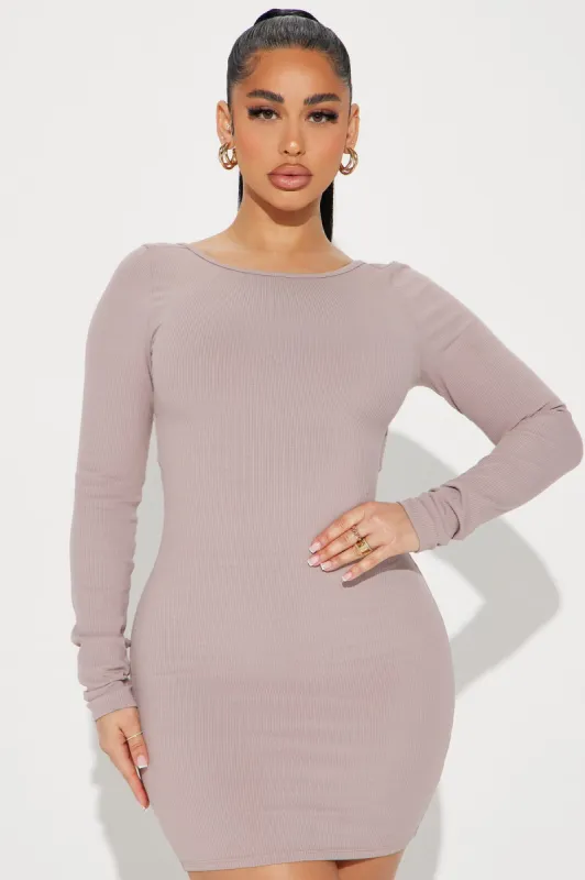 Sierra Snatched Mini Dress - Sand sold by Fashion Nova