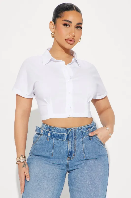 Elsa Shirt - White sold by Fashion Nova