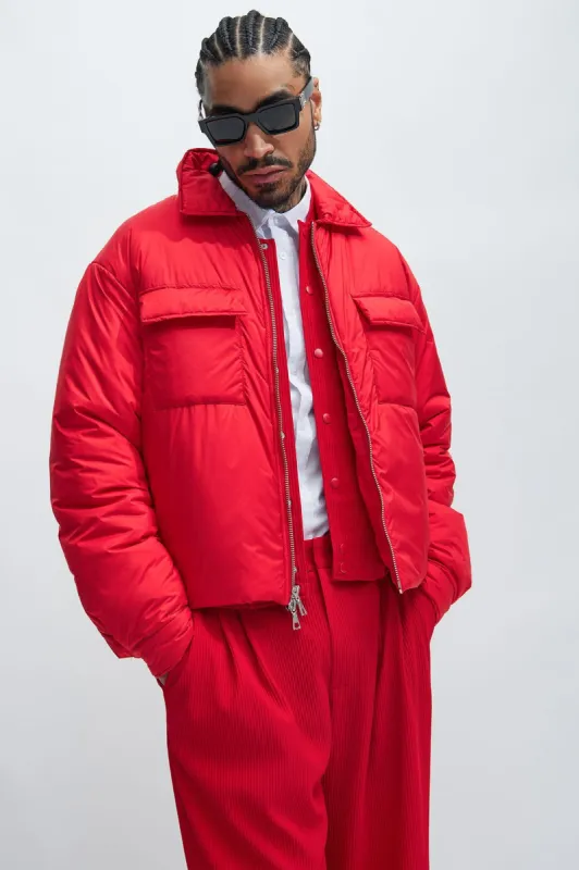 York Puffer Jacket - Red sold by Fashion Nova