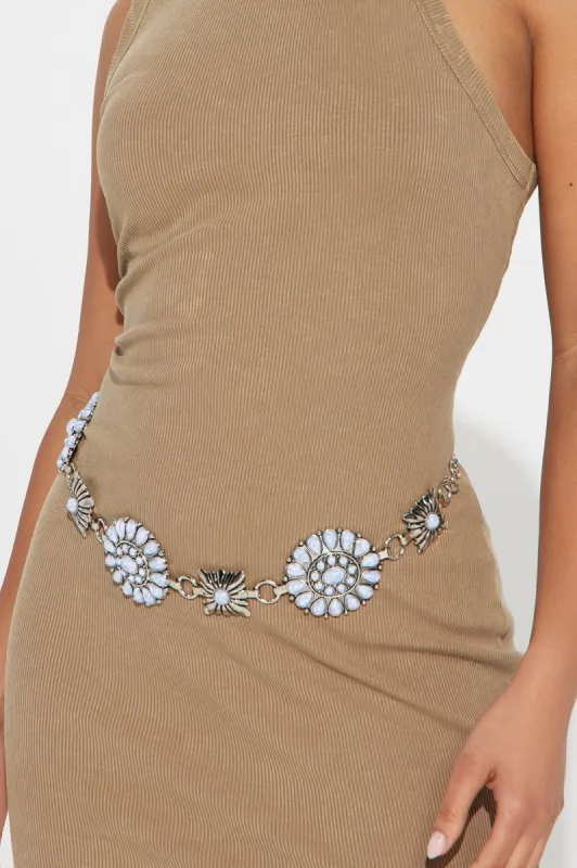 Ride With You Belt - White/Silver sold by Fashion Nova