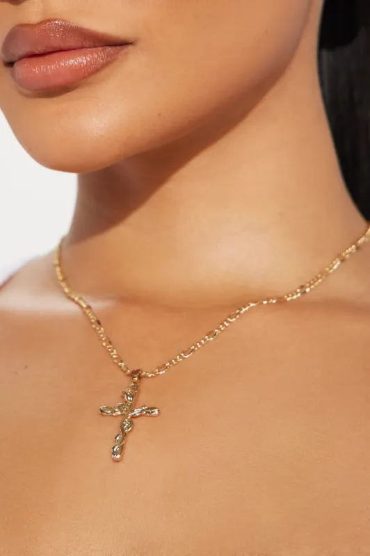 Healing Wounds Necklace - Gold sold by Fashion Nova