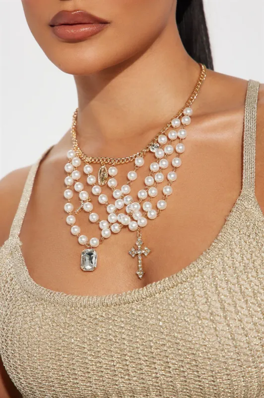 Goddess From Heaven Necklace - Gold sold by Fashion Nova