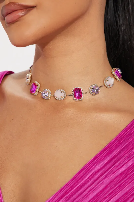 Sweet Darling Necklace - Pink/combo sold by Fashion Nova