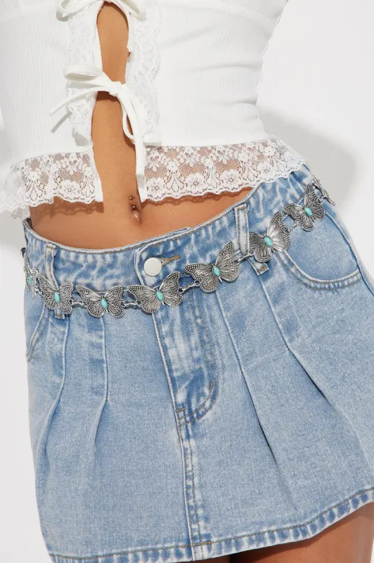 Spread Your Wings Beautiful Chain Belt - Silver sold by Fashion Nova